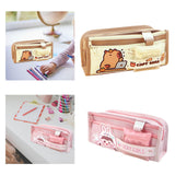 Maxbell Capibara Pencil Case Pencil Marker Holder Pencil Bag for Children Women Kids light coffee