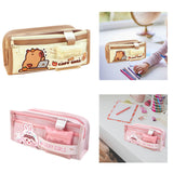 Maxbell Capibara Pencil Case Pencil Marker Holder Pencil Bag for Children Women Kids light coffee