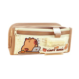 Maxbell Capibara Pencil Case Pencil Marker Holder Pencil Bag for Children Women Kids light coffee