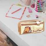 Maxbell Capibara Pencil Case Pencil Marker Holder Pencil Bag for Children Women Kids light coffee