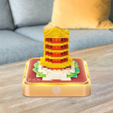 Maxbell 3D Calendar Memo Pad 2025 DIY Paper Carving Artsy Pads for Home Collectibles Yellow Crane Tower