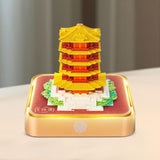 Maxbell 3D Calendar Memo Pad 2025 DIY Paper Carving Artsy Pads for Home Collectibles Yellow Crane Tower