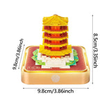 Maxbell 3D Calendar Memo Pad 2025 DIY Paper Carving Artsy Pads for Home Collectibles Yellow Crane Tower