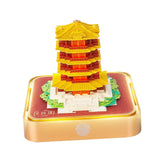 Maxbell 3D Calendar Memo Pad 2025 DIY Paper Carving Artsy Pads for Home Collectibles Yellow Crane Tower