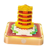 Maxbell 3D Calendar Memo Pad 2025 DIY Paper Carving Artsy Pads for Home Collectibles Yellow Crane Tower