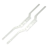 Maxbell 2x Aluminium Chassis Frame Rails for MN168 MN78 1/12 Scale RC Model Car Part Argent