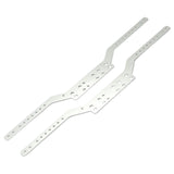 Maxbell 2x Aluminium Chassis Frame Rails for MN168 MN78 1/12 Scale RC Model Car Part Argent