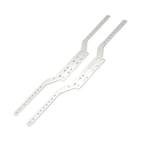 Maxbell 2x Aluminium Chassis Frame Rails for MN168 MN78 1/12 Scale RC Model Car Part Argent
