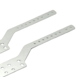 Maxbell 2x Aluminium Chassis Frame Rails for MN168 MN78 1/12 Scale RC Model Car Part Argent