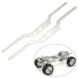 Maxbell 2x Aluminium Chassis Frame Rails for MN168 MN78 1/12 Scale RC Model Car Part Argent