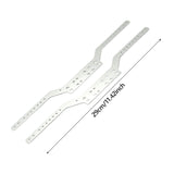 Maxbell 2x Aluminium Chassis Frame Rails for MN168 MN78 1/12 Scale RC Model Car Part Argent