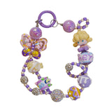 Maxbell Bag Pendant Doll Accessories Phone Charm with Beads for Kids Adults Children Style B