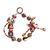 Maxbell Bag Pendant Doll Accessories Phone Charm with Beads for Kids Adults Children Style E