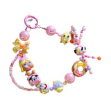 Maxbell Bag Pendant Doll Accessories Phone Charm with Beads for Kids Adults Children Style F