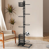 Maxbell Basketball Storage Rack Volleyball Stand Holder Living Room 7 Tier Ball Rack