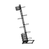 Maxbell Basketball Storage Rack Volleyball Stand Holder Living Room 7 Tier Ball Rack