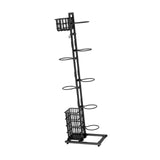 Maxbell Basketball Storage Rack Volleyball Stand Holder Living Room 7 Tier Ball Rack