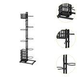 Maxbell Basketball Storage Rack Volleyball Stand Holder Living Room 7 Tier Ball Rack