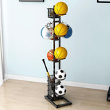 Maxbell Basketball Storage Rack Volleyball Stand Holder Living Room 7 Tier Ball Rack