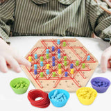 Maxbell Triangle Board Game Chain Chess Puzzle Game for Family Game Boys