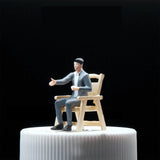 Maxbell 1/64 Businessman Figure Tiny People Model for Micro Landscapes Diorama Decor
