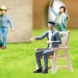 Maxbell 1/64 Businessman Figure Tiny People Model for Micro Landscapes Diorama Decor