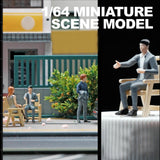 Maxbell 1/64 Businessman Figure Tiny People Model for Micro Landscapes Diorama Decor