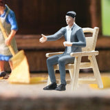 Maxbell 1/64 Businessman Figure Tiny People Model for Micro Landscapes Diorama Decor