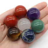 Maxbell 7 Pieces Gemstones Ball Set Creative Handmade Round Ball Crystals for Office