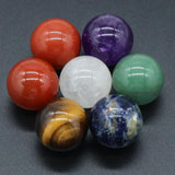 Maxbell 7 Pieces Gemstones Ball Set Creative Handmade Round Ball Crystals for Office