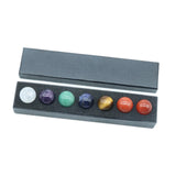 Maxbell 7 Pieces Gemstones Ball Set Creative Handmade Round Ball Crystals for Office