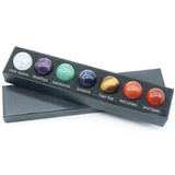Maxbell 7 Pieces Gemstones Ball Set Creative Handmade Round Ball Crystals for Office