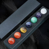 Maxbell 7 Pieces Gemstones Ball Set Creative Handmade Round Ball Crystals for Office