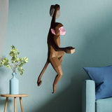 Maxbell 3D Monkey Paper Model Gift Wall Decor Paper Craft for Bedroom Office Library