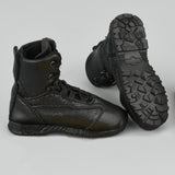 Maxbell 1:6 Scale Shoes 5cm PU Leather Boots for 12 inch Male Action Figures (Black)