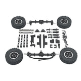 Maxbell 1:12 Front and Rear Axle Assembly Metal Drive Shaft for LC79 DIY Accessories black