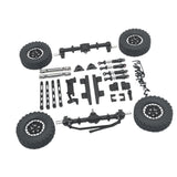 Maxbell 1:12 Front and Rear Axle Assembly Metal Drive Shaft for LC79 DIY Accessories black