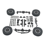 Maxbell 1:12 Front and Rear Axle Assembly Metal Drive Shaft for LC79 DIY Accessories black