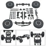 Maxbell 1:12 Front and Rear Axle Assembly Metal Drive Shaft for LC79 DIY Accessories black