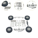 Maxbell 1:12 Front and Rear Axle Assembly Metal Drive Shaft for LC79 DIY Accessories argent