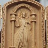 Maxbell Triptych Statue Ornament Religious Figure Sculpture for Bedroom Outdoor Home