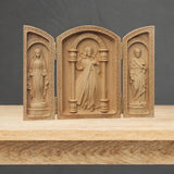 Maxbell Triptych Statue Ornament Religious Figure Sculpture for Bedroom Outdoor Home