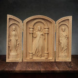 Maxbell Triptych Statue Ornament Religious Figure Sculpture for Bedroom Outdoor Home