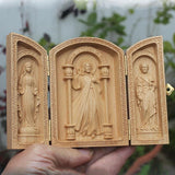Maxbell Triptych Statue Ornament Religious Figure Sculpture for Bedroom Outdoor Home