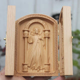 Maxbell Triptych Statue Ornament Religious Figure Sculpture for Bedroom Outdoor Home