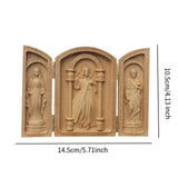 Maxbell Triptych Statue Ornament Religious Figure Sculpture for Bedroom Outdoor Home