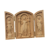 Maxbell Triptych Statue Ornament Religious Figure Sculpture for Bedroom Outdoor Home