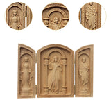 Maxbell Triptych Statue Ornament Religious Figure Sculpture for Bedroom Outdoor Home