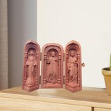 Maxbell Wood Carving Ornaments Catholic Relics Gift Crafts for Bedroom Table Desktop
