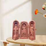 Maxbell Wood Carving Ornaments Catholic Relics Gift Crafts for Bedroom Table Desktop